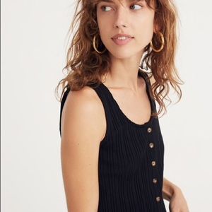 Madewell Ribbed Button-Front Tank Top